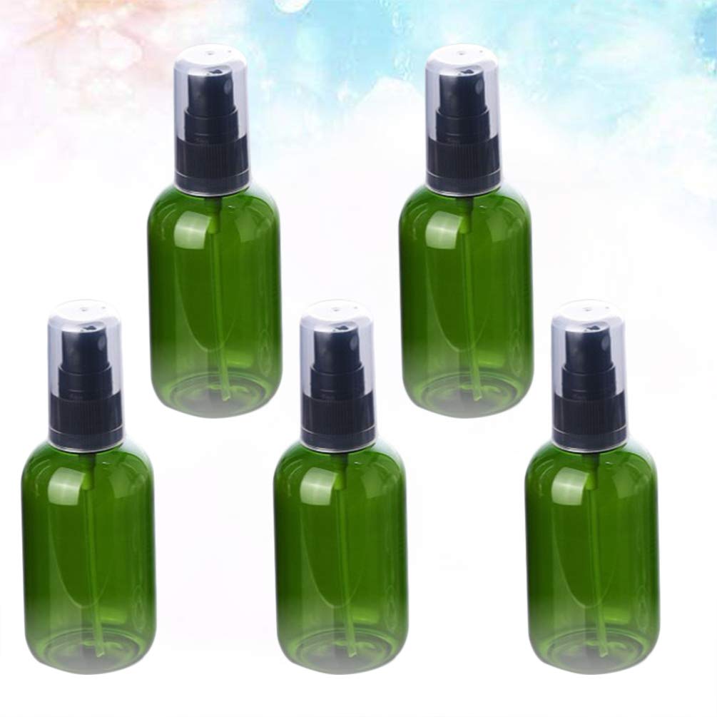 EXCEART 5-Pack Empty Perfume & Mouthwash Spray Bottles - Mini Travel Refillable Fine Mist Sprayer for Hair, Water, Medical, Wine - Perfect for Travel, Gym, Salon & Home Use
