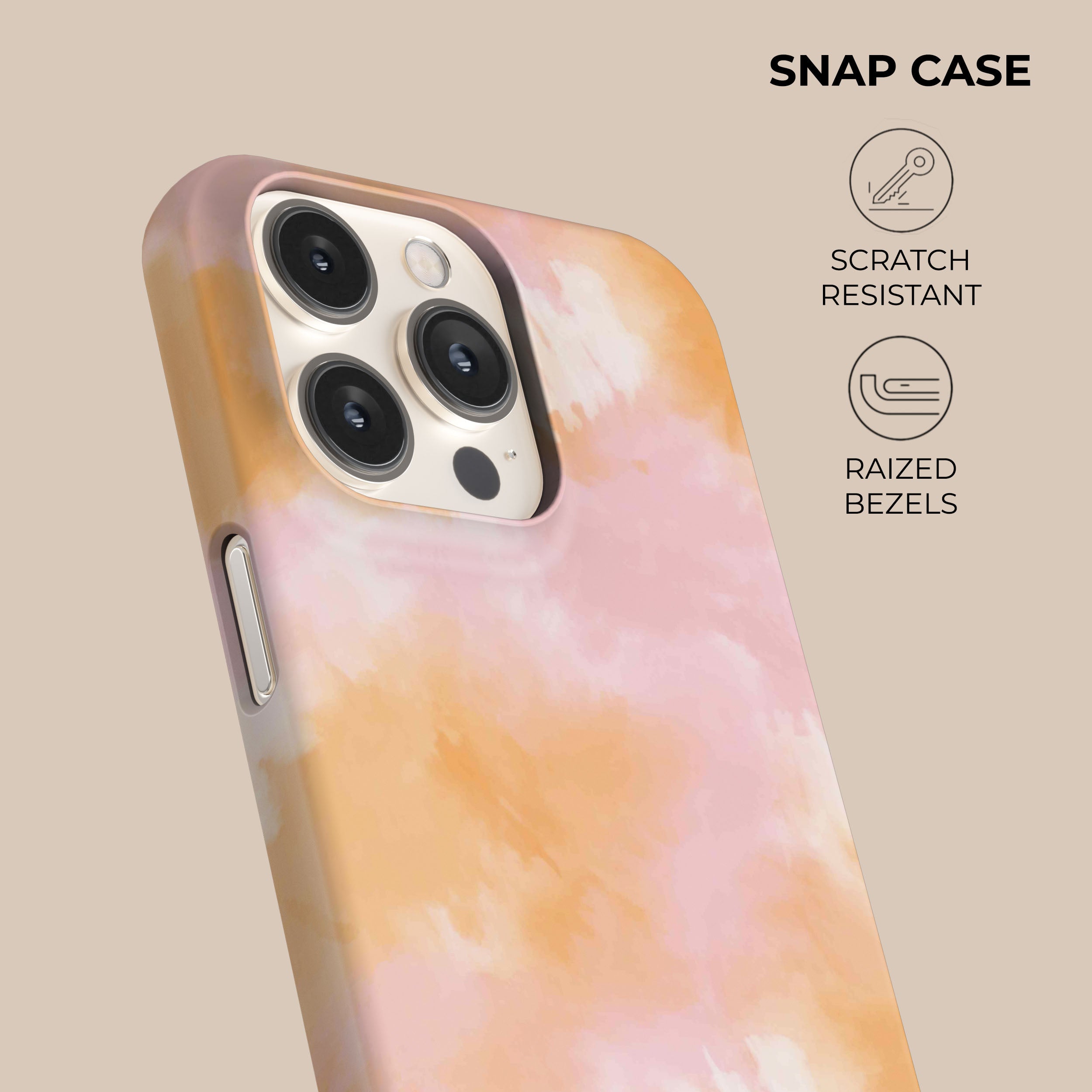Trendy Pink & Orange Tie Dye Phone Case for iPhone & Samsung - Stylish Protective Cover for Everyday Use, Parties & Festivals