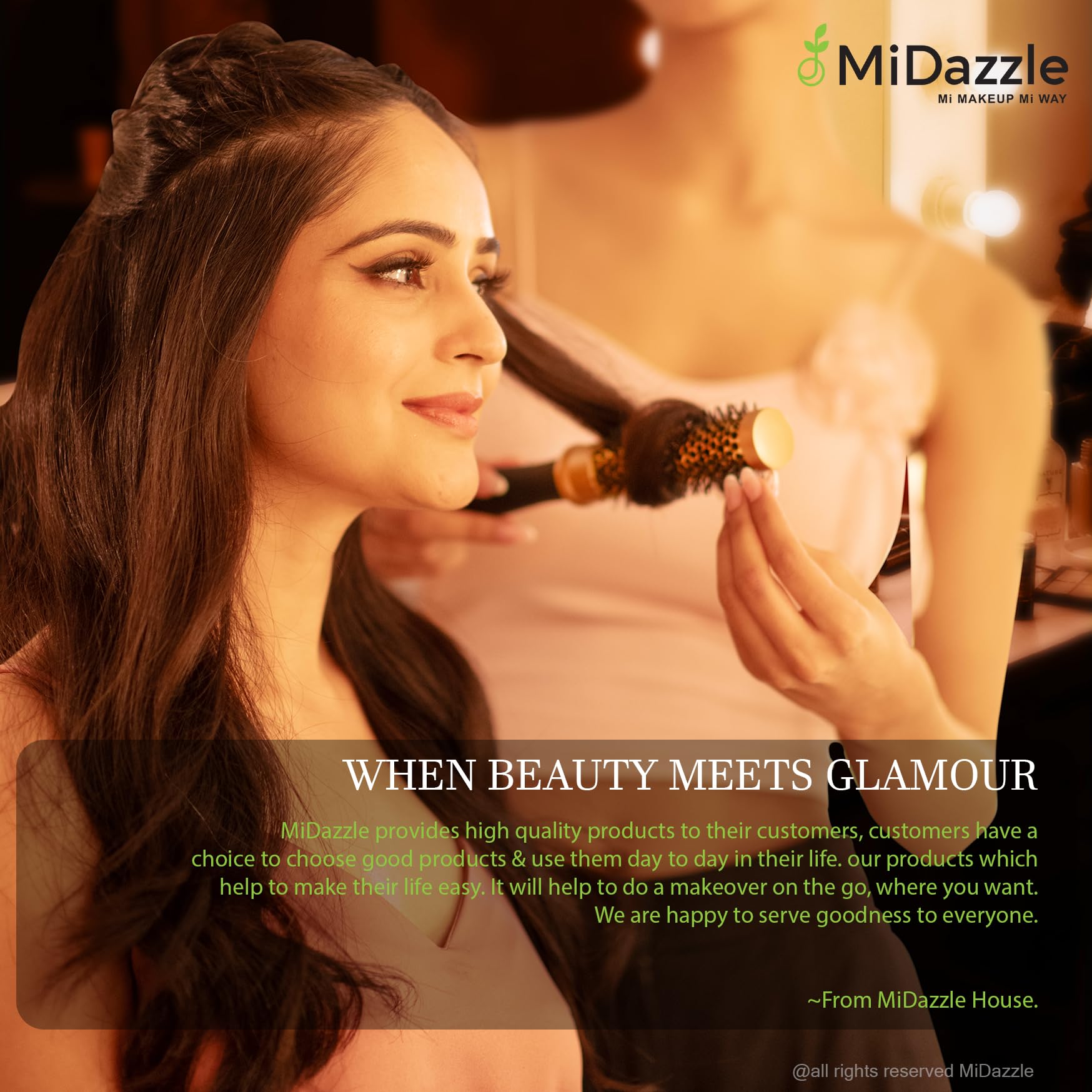 Midazzle Premium Cushioned & Flat Hair Brush for Men & Women - Detangling & Styling Brush with Soft Bristles - Pack of 2 (HB3-6) - Perfect for Home, Travel & Salon Use