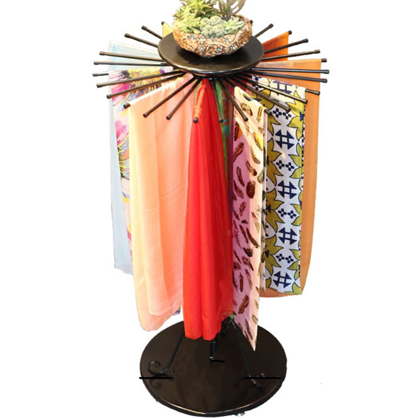 ZAQI Black Metal Hair Braiding Rack - Large Thin Space Saving Standing Storage Organizer for Braids, Leggings, Blankets, Pants (30 Rods) | Perfect for Salon, Boutique & Home Organization