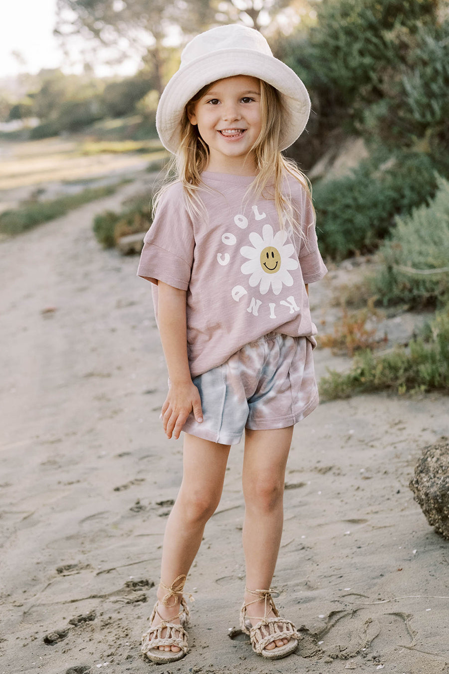 Rylee and Cru Tie Dye Girls' Running Shorts - Comfortable Athletic Shorts for Kids' Playtime, Sports & Summer Activities