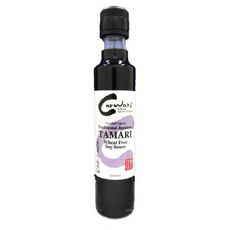 Organic Tamari Soy Sauce by Carwari - Gluten-Free, Non-GMO, Rich Umami Flavor for Sushi, Stir-Fry & Asian Cooking