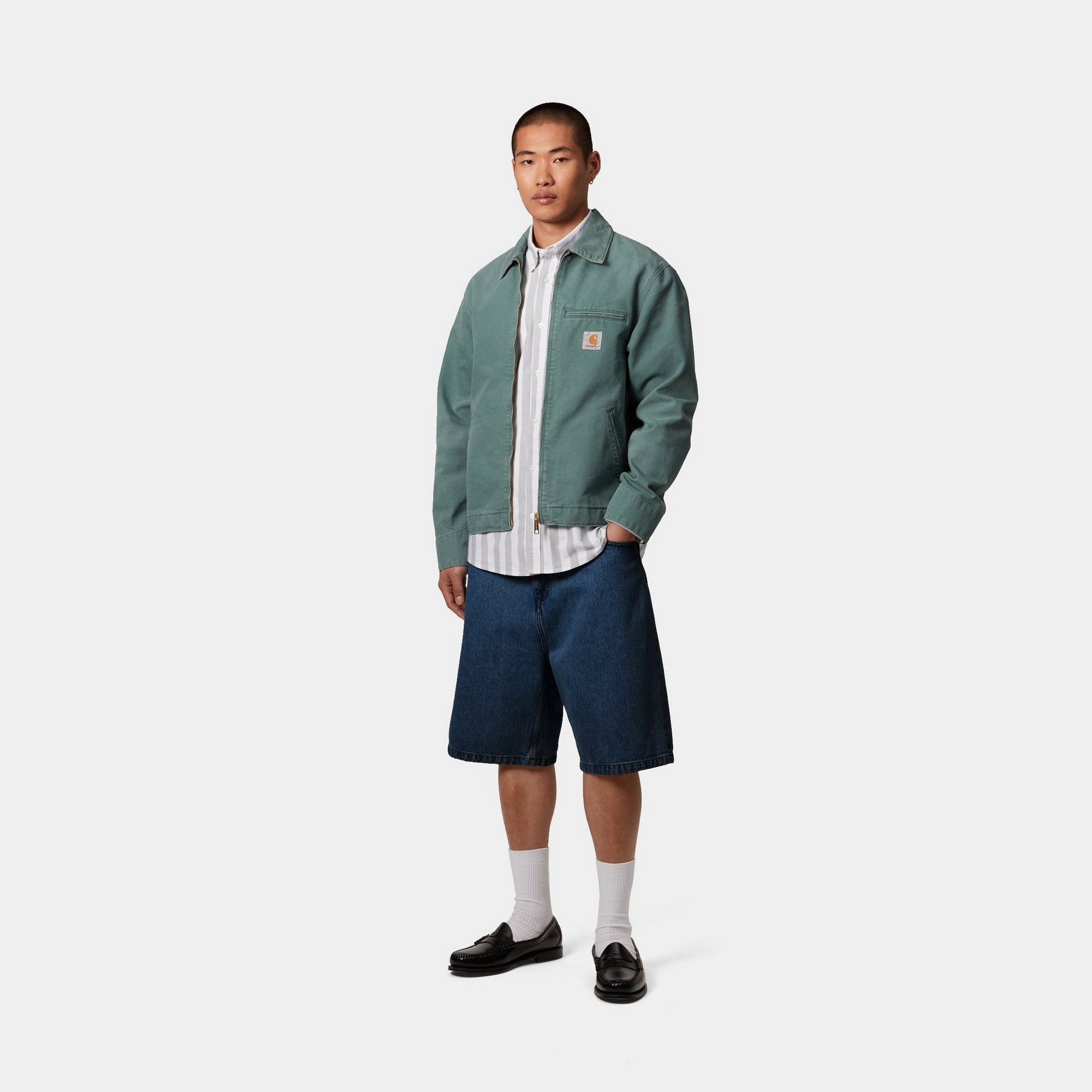Brandon Short - Stone Washed Blue Denim Shorts for Men | Casual Summer Wear, Beach Outings & Relaxing Weekends