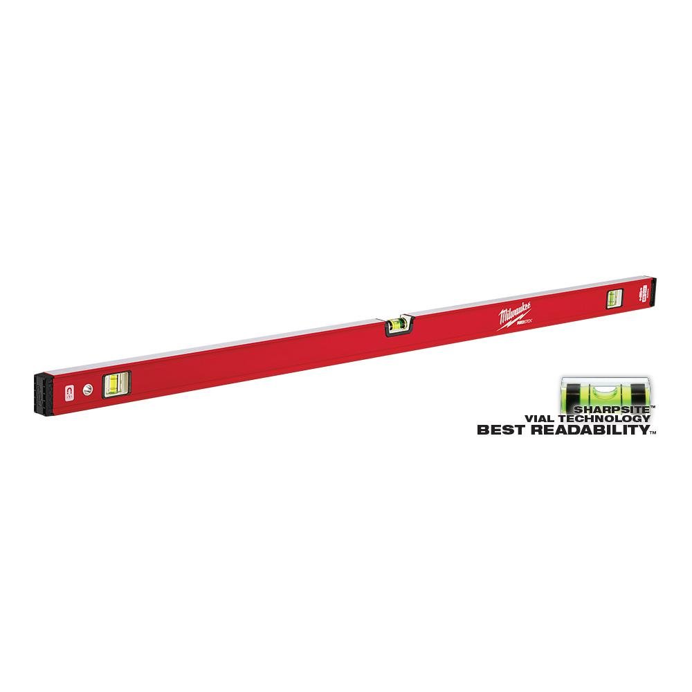 Milwaukee MLCMM48 48-Inch REDSTICK Magnetic Compact Box Level - Professional Grade Tool for Construction, Carpentry & DIY Projects - Perfect for Aligning Frames, Installing Cabinets & Leveling Surfaces