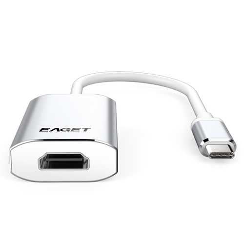 Eaget CH10 USB-C to HDMI 4K Adapter Converter for MacBook, iPad, Laptop - Stream HD Movies & Presentations on TV/Monitor