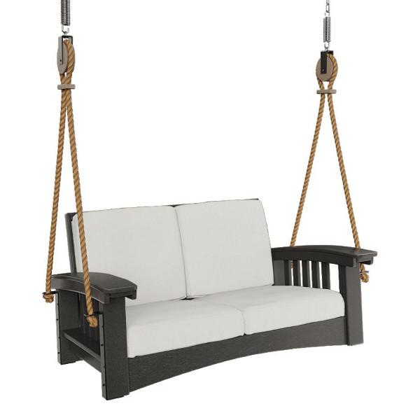 Premium Mission Lounge Rope Swing - Heavy Duty Indoor/Outdoor Hanging Chair for Backyard, Patio & Nursery - Perfect for Relaxation, Reading & Playtime