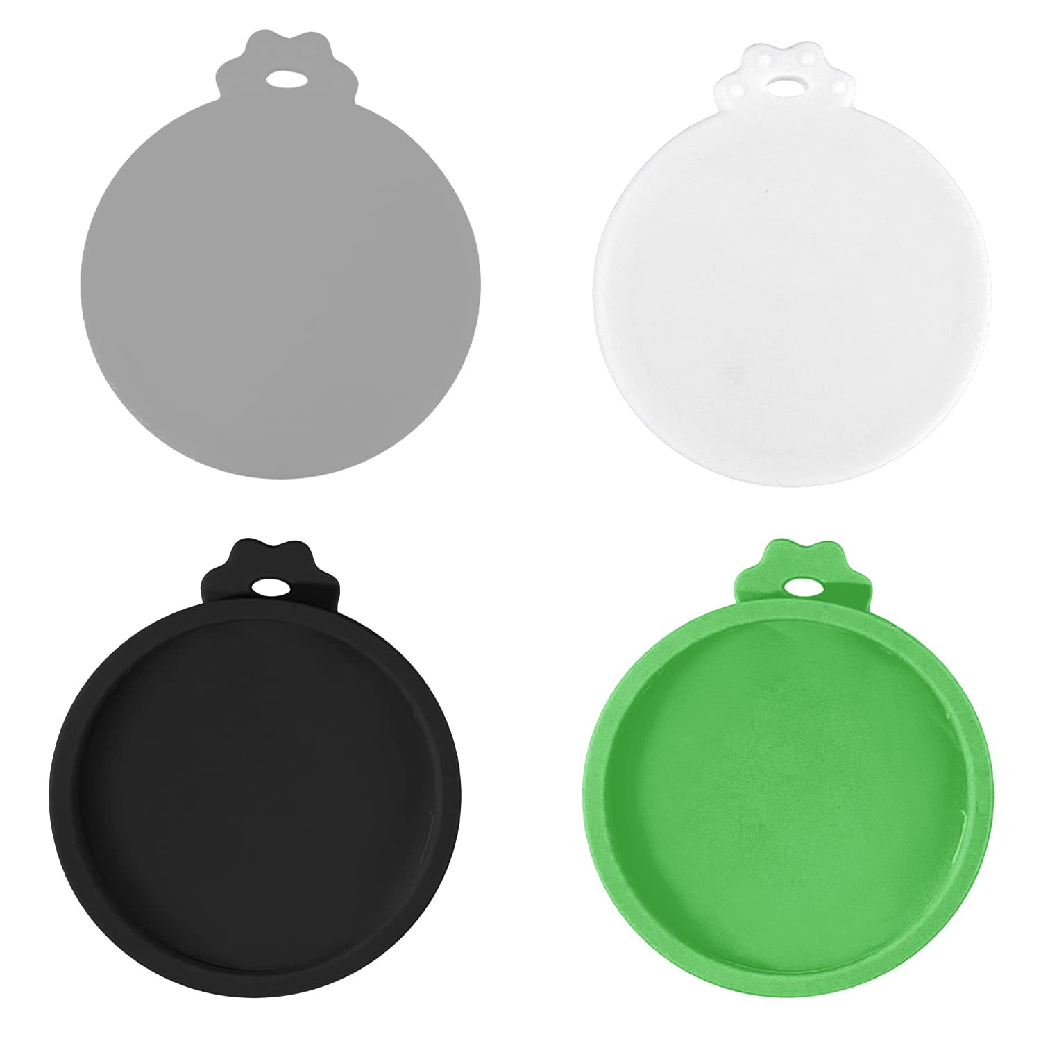 AQSXO 4-Pack Silicone Pet Food Can Lids - Reusable Covers for 3 oz & 2.5 oz Cat Food Cans - Perfect for Freshness & Portion Control - Ideal for Wet Cat Food Storage, Travel & Leftover Protection