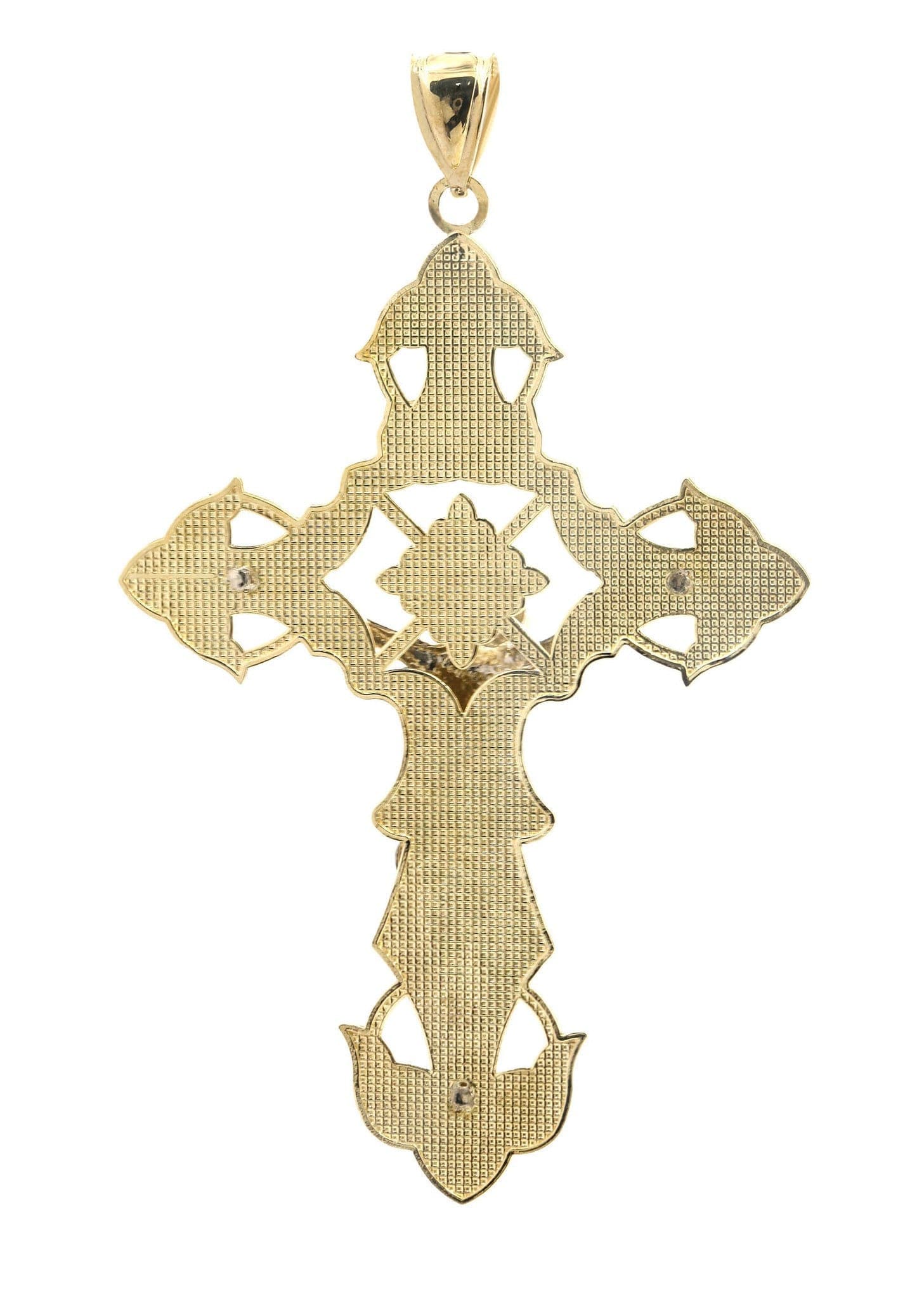 10K Gold Cross Pendant for Women & Men - 15.1 Gram Religious Jewelry - Perfect for Baptism, First Communion, Confirmation & Everyday Wear