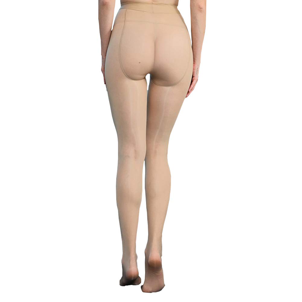 Leesuo Women's Plus Size 8D Oil Shiny Glossy Pantyhose - Silky Sheer Stockings & Tights for Everyday Wear, Office, Date Night & Special Occasions