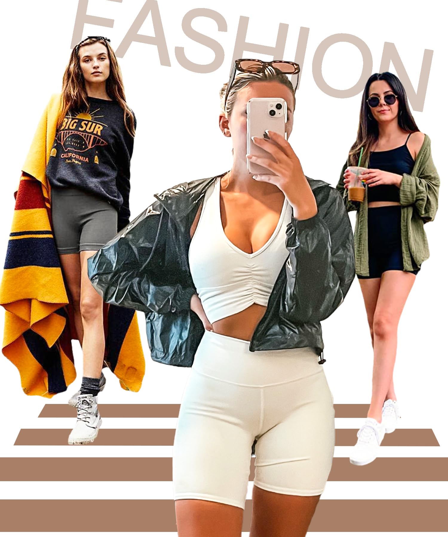 FULLSOFT High Waisted Biker Shorts for Women - 5 Inch Tummy Control Workout Shorts for Running, Yoga, Gym & Fitness | Breathable & Comfortable Athletic Shorts for Women's Activewear