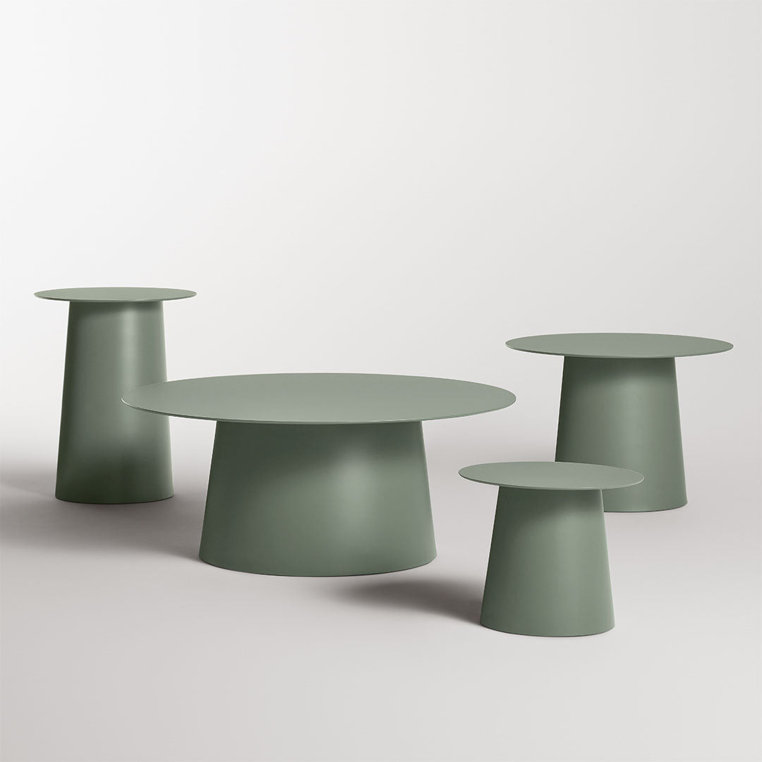 Modern Circular Low Cocktail Table - Stylish Coffee Table for Living Room, Lounge & Patio - Perfect for Small Spaces & Home Decor