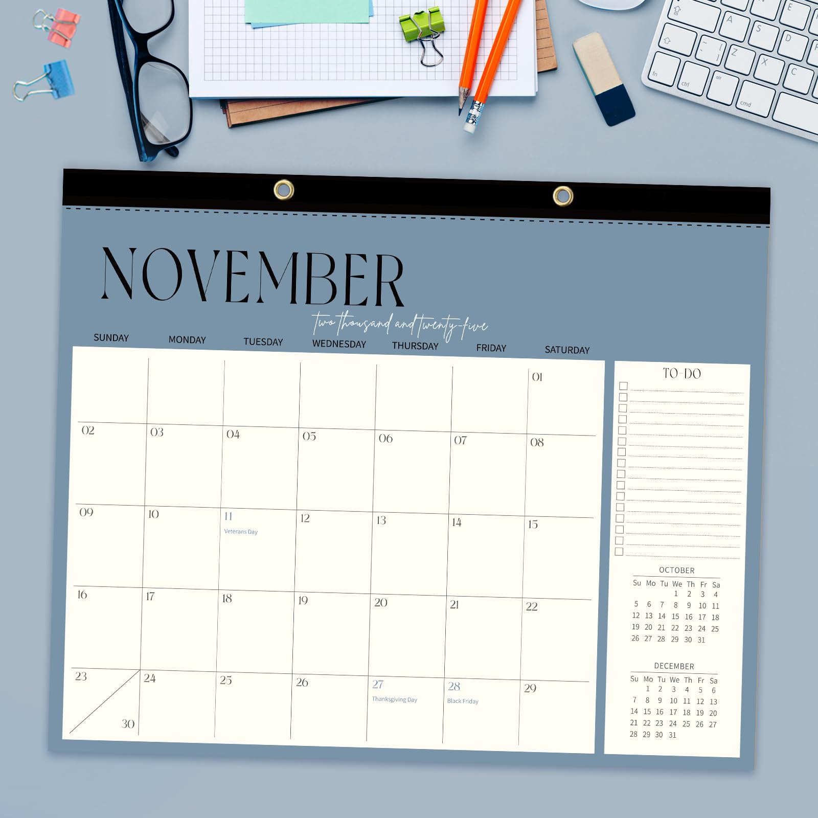 Guasslee 2025-2026 Large 18-Month Desk & Wall Calendar (Jan 2025 - June 2026) - 17