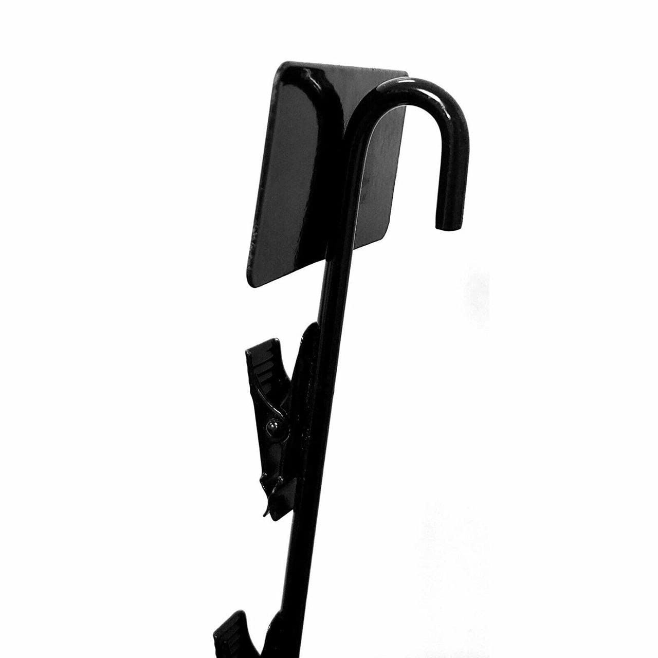 Heavy Duty Metal Clip Strip Merchandise Hangers with UPC Label Holder - 29 Inch Length, 12 Clips - Black Commercial Display Fixtures (10 Pack) for Retail Stores, Supermarkets & Convenience Shops