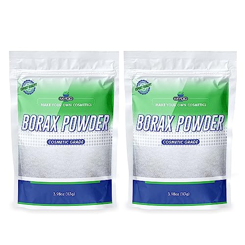 Myoc Borax Powder - 113g (Pack of 2) | Natural Laundry Booster, Slime Activator & Multi-Purpose Cleaner | Handmade Soap Ingredient, Stain Remover for Clothes | Ideal for DIY Crafts, Laundry Detergent & Household Cleaning
