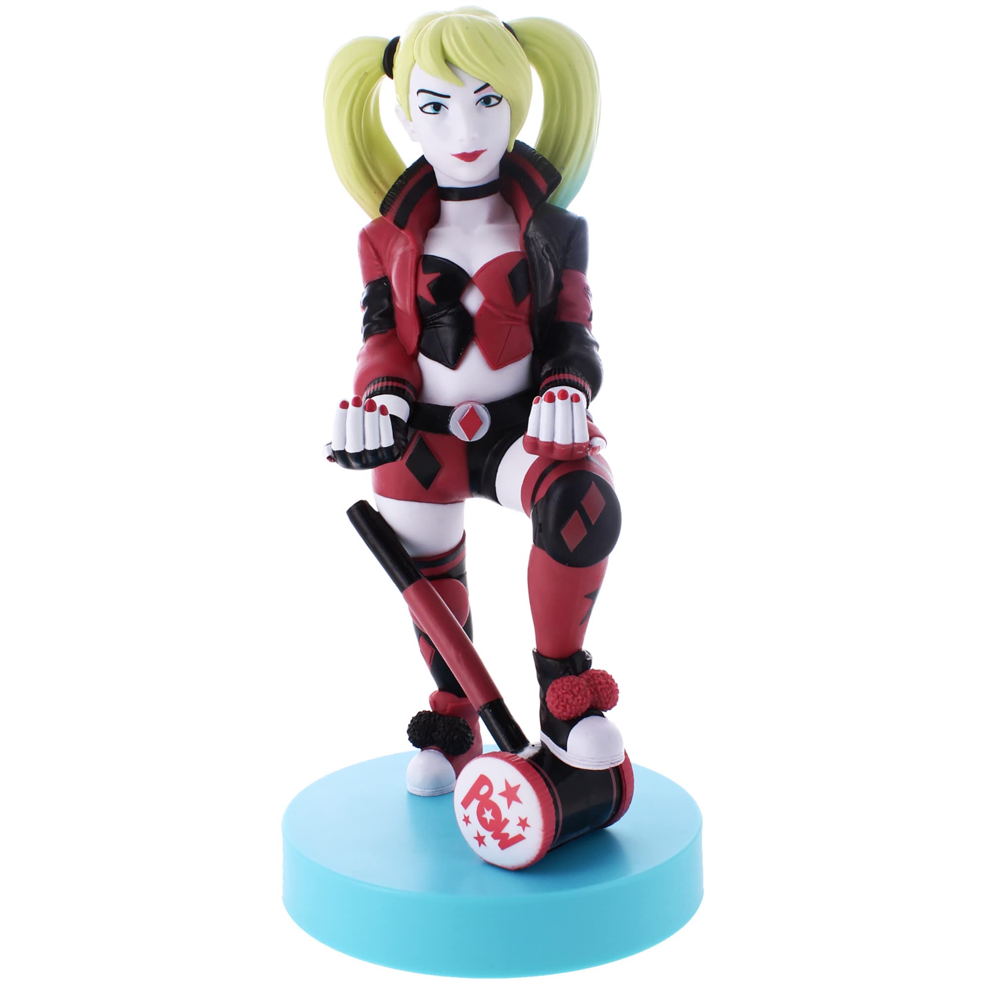 Warner Bros Harley Quinn DC Licensed Gaming Controller & Phone Holder Stand - Cable Guys Figure for PS5, Xbox, PC Gaming Setup & Desk Decor
