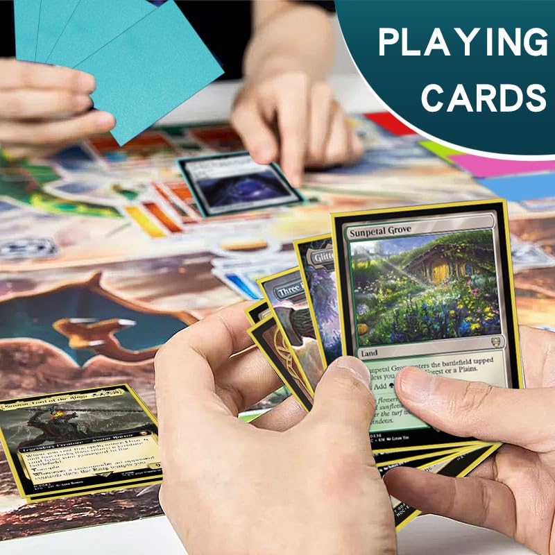 Premium 300PS Card Sleeves & Toploaders for Trading Cards (Black, Orange, Blue) - Penny Sleeves & Plastic Protectors for Baseball, Sports, MTG, Pokemon & Yugioh Cards - Perfect for Collecting, Gaming & Display