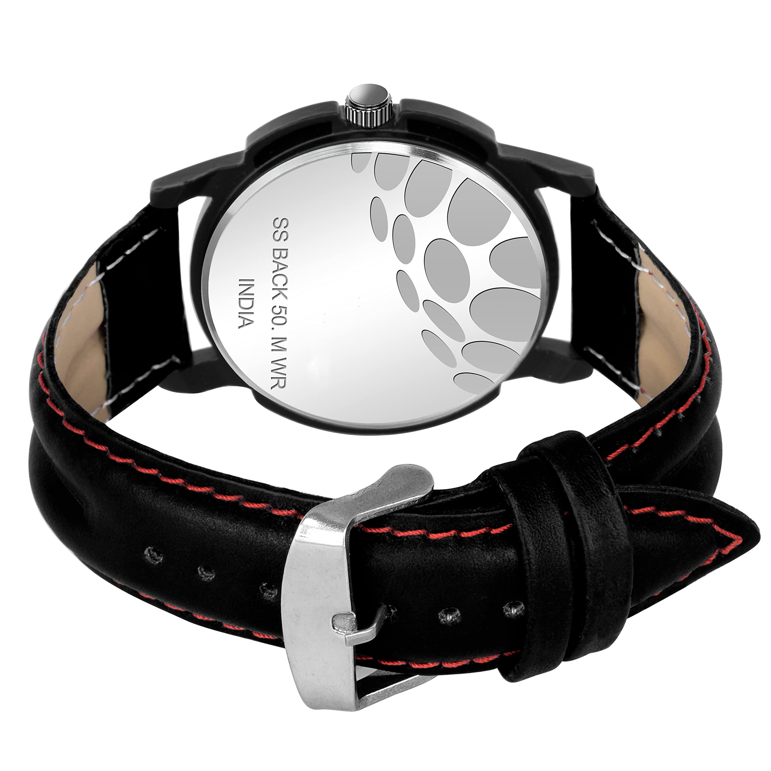 FRAVY Black Analog Formal Wrist Watch for Men & Boys - W032 | Classic Dress Watch for Business, Office & Special Occasions