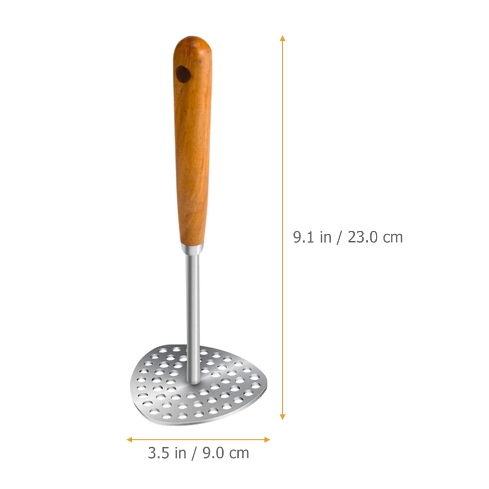 Premium Potato Masher - Heavy Duty Stainless Steel Potato Ricer & Crusher for Smooth Mashed Potatoes, Pumpkin, Baby Food - Ergonomic Kitchen Gadget for Easy Mashing & Pureeing - Perfect for Thanksgiving, Family Dinners & Meal Prep