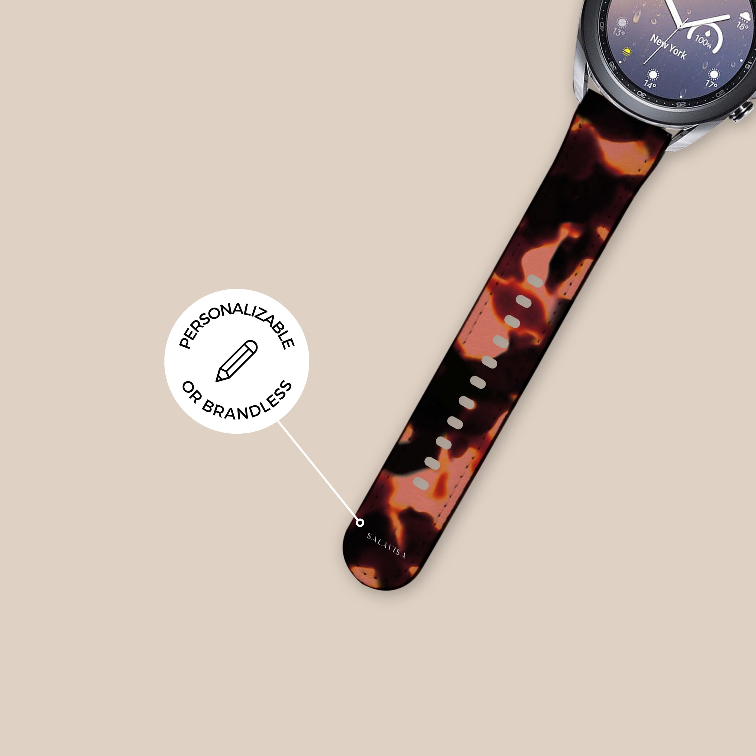Premium Tortoise Red Galaxy Watch Band - Stylish & Durable Replacement Strap for Samsung Galaxy Watches - Perfect for Workouts, Running & Everyday Wear