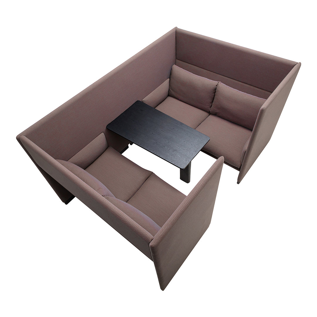 Case Combi 2 Seater Sofa with Wooden Table - Modern Living Room Furniture Set for Small Spaces | Perfect for Apartments, Studios & Cozy Home Decor