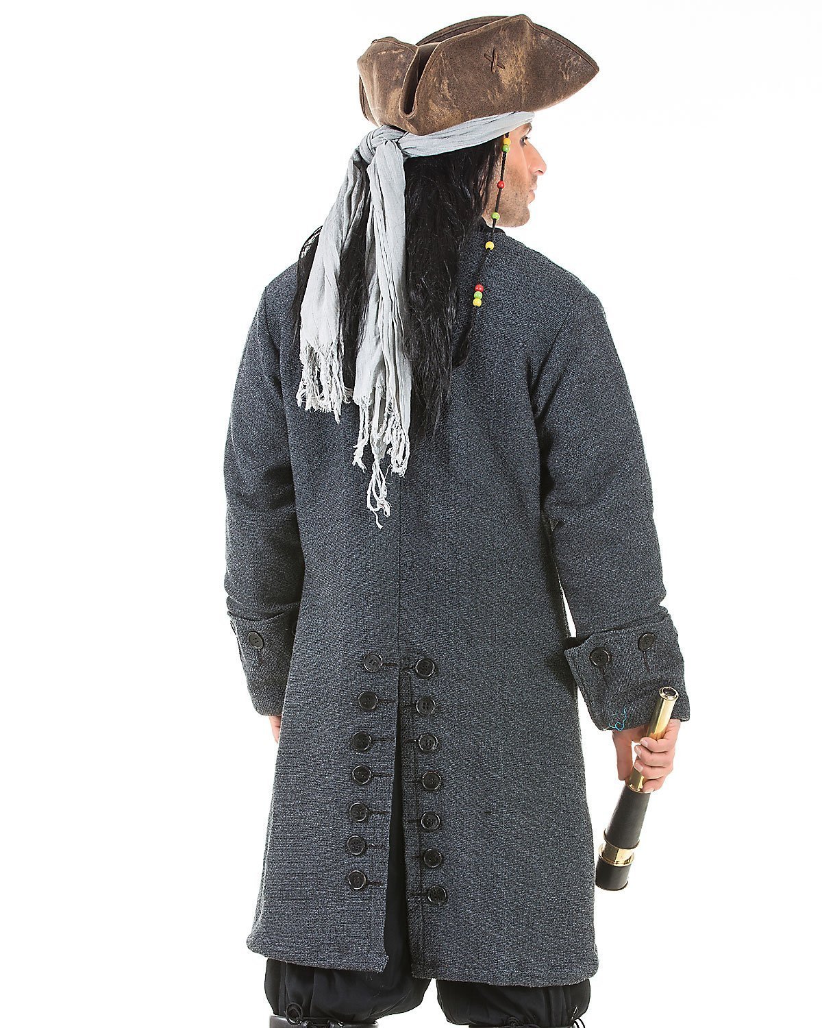 Jack Sparrow Pirate Costume Coat for Men - Renaissance & Medieval Halloween Outfit, Cosplay, Themed Parties & Costume Events