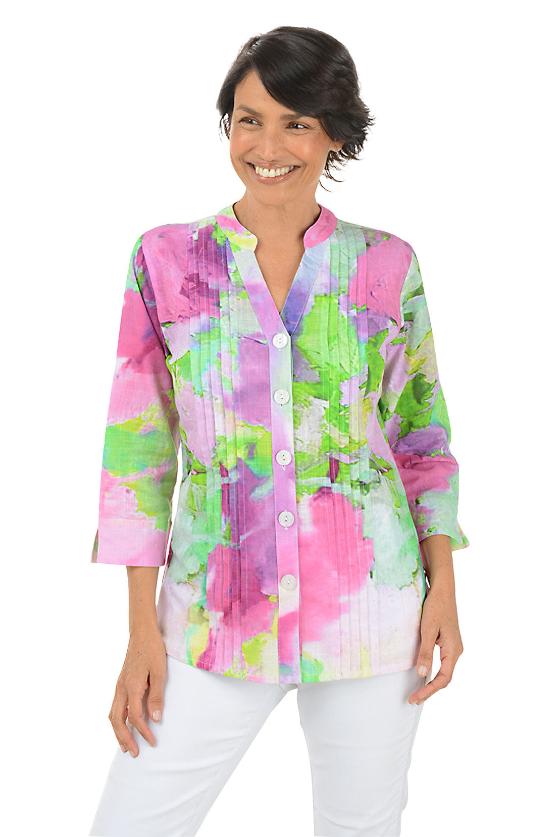 Petite Adair Pleated Button Front Shirt for Women | Stylish Office & Casual Wear | Perfect for Work, Dates & Everyday Outfits
