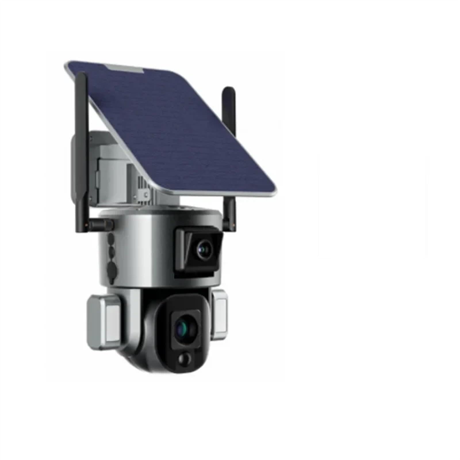 4K 8MP Wireless Outdoor Security Camera with 4G LTE, Solar Power & Auto-Tracking - Dual Lens PTZ IP Camera with Night Vision, Motion Detection & 128GB Storage - Ideal for Home Security, Yard Monitoring & Property Surveillance