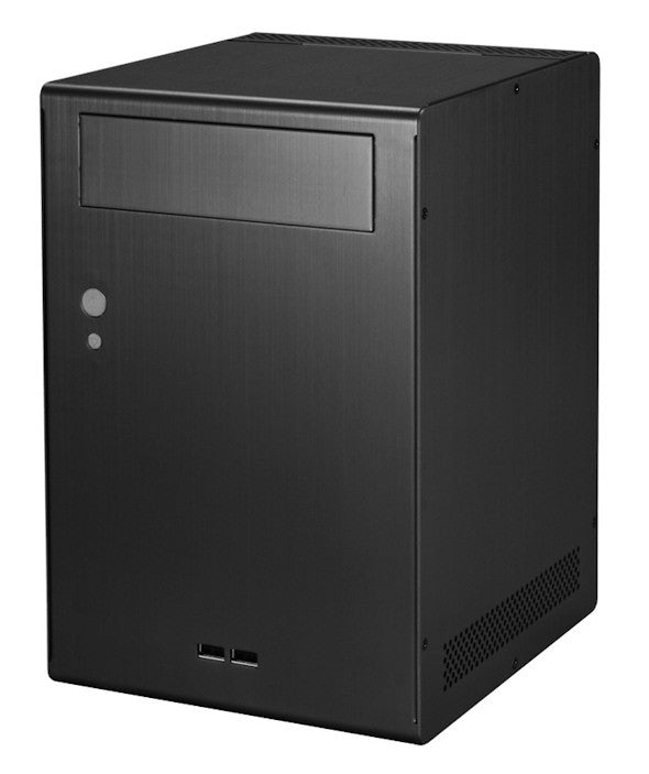 Lian Li PC-Q07 Mini ITX Cube Computer Case - Compact Black Chassis for Small Form Factor Gaming & Home Theater PCs - Perfect for Space-Saving Desktop Builds and HTPC Setups
