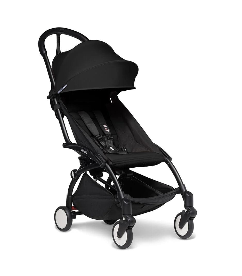Stokke YOYO² Lightweight Travel Stroller with Newborn Insert & Car Seat Adapter - Compact Foldable Baby Stroller for Air Travel, City Walks & Daily Use - Black