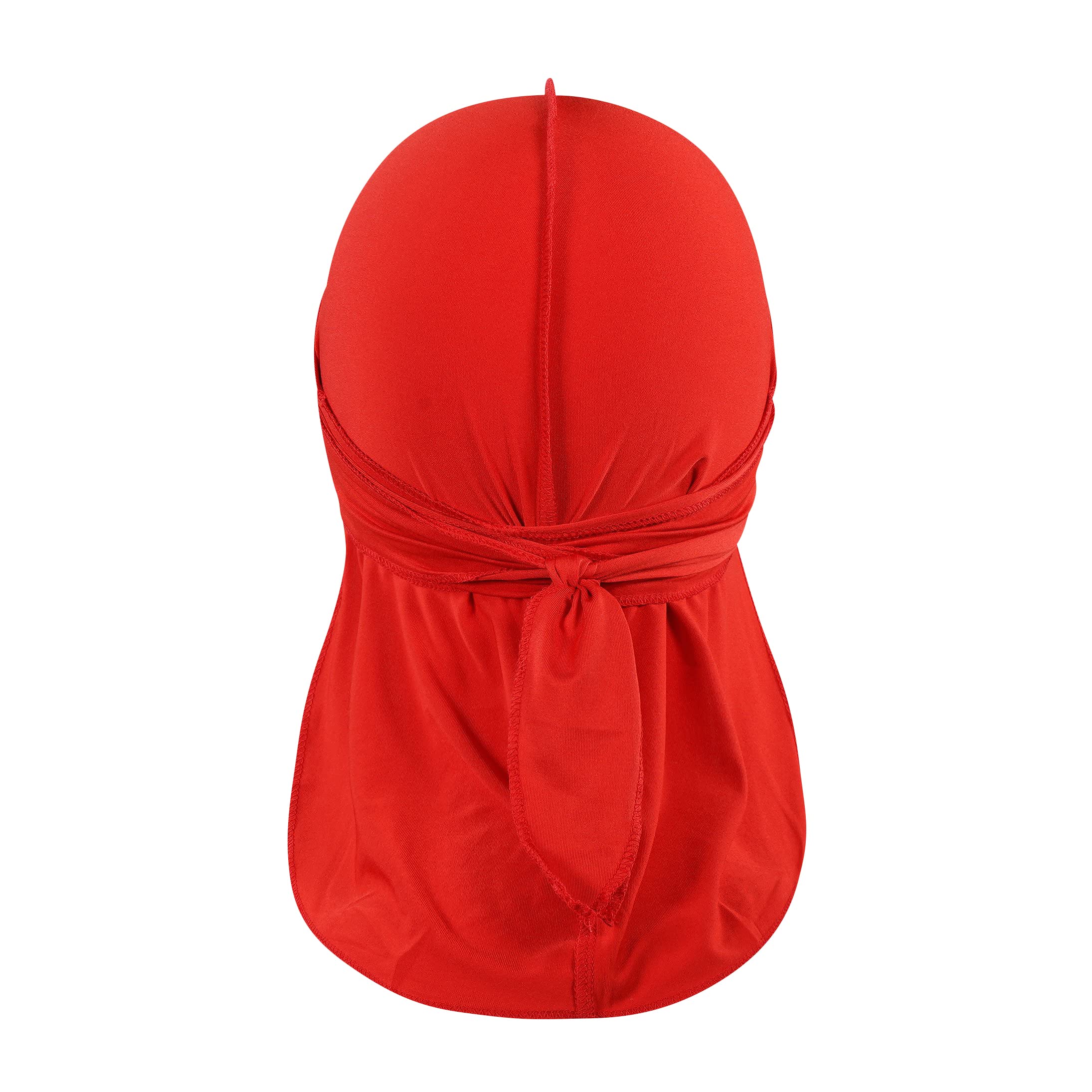 Hue Red Sports Durag for Men - Breathable & Stretchy Headwrap for Athletes, Workout, Running & Gym - Adjustable & Comfortable Headband for Hair Protection & Style