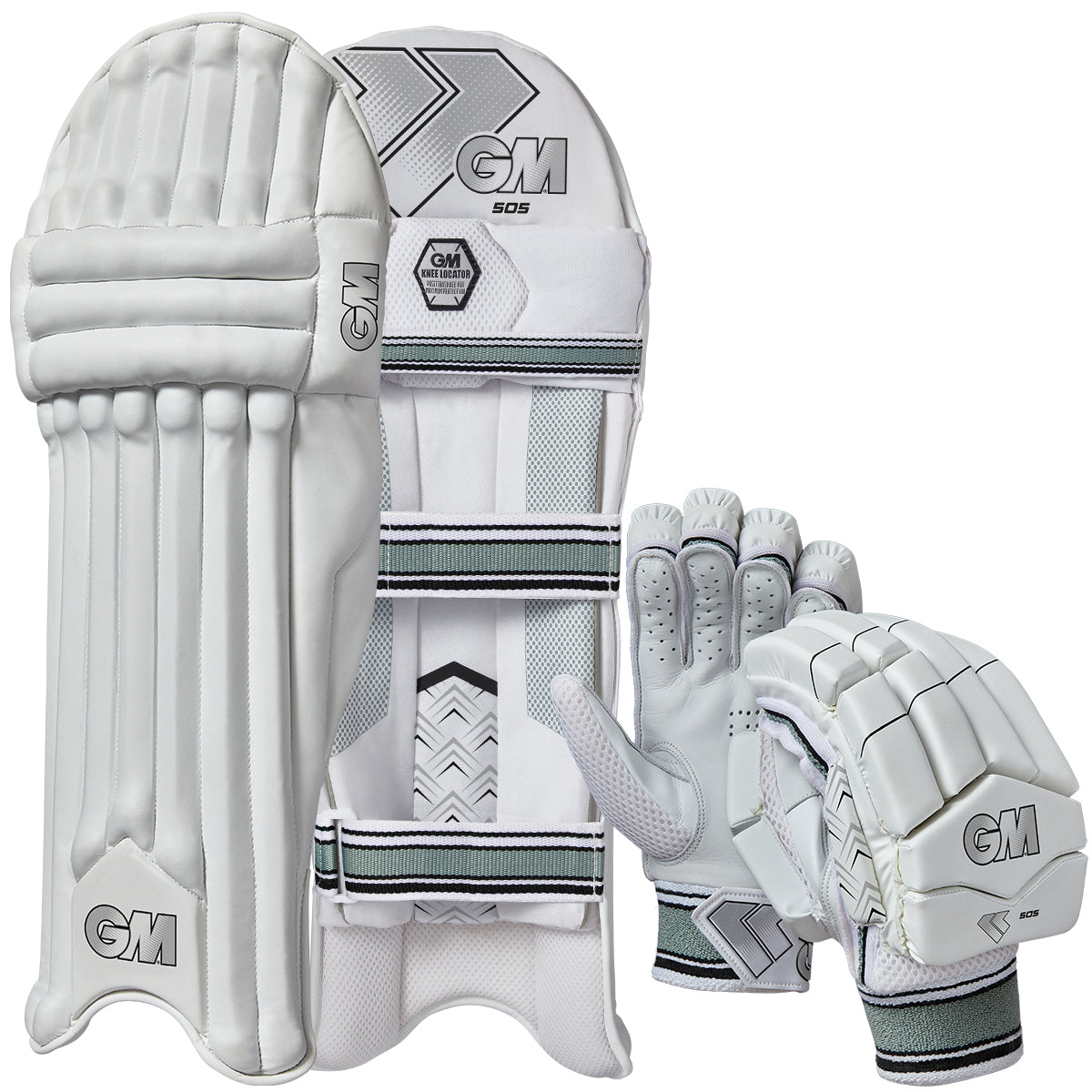 Gunn & Moore 505 Cricket Batting Gloves & Pads Set - Premium 2025 Bundle for Cricket Players | Perfect for Practice, Matches & Training Sessions
