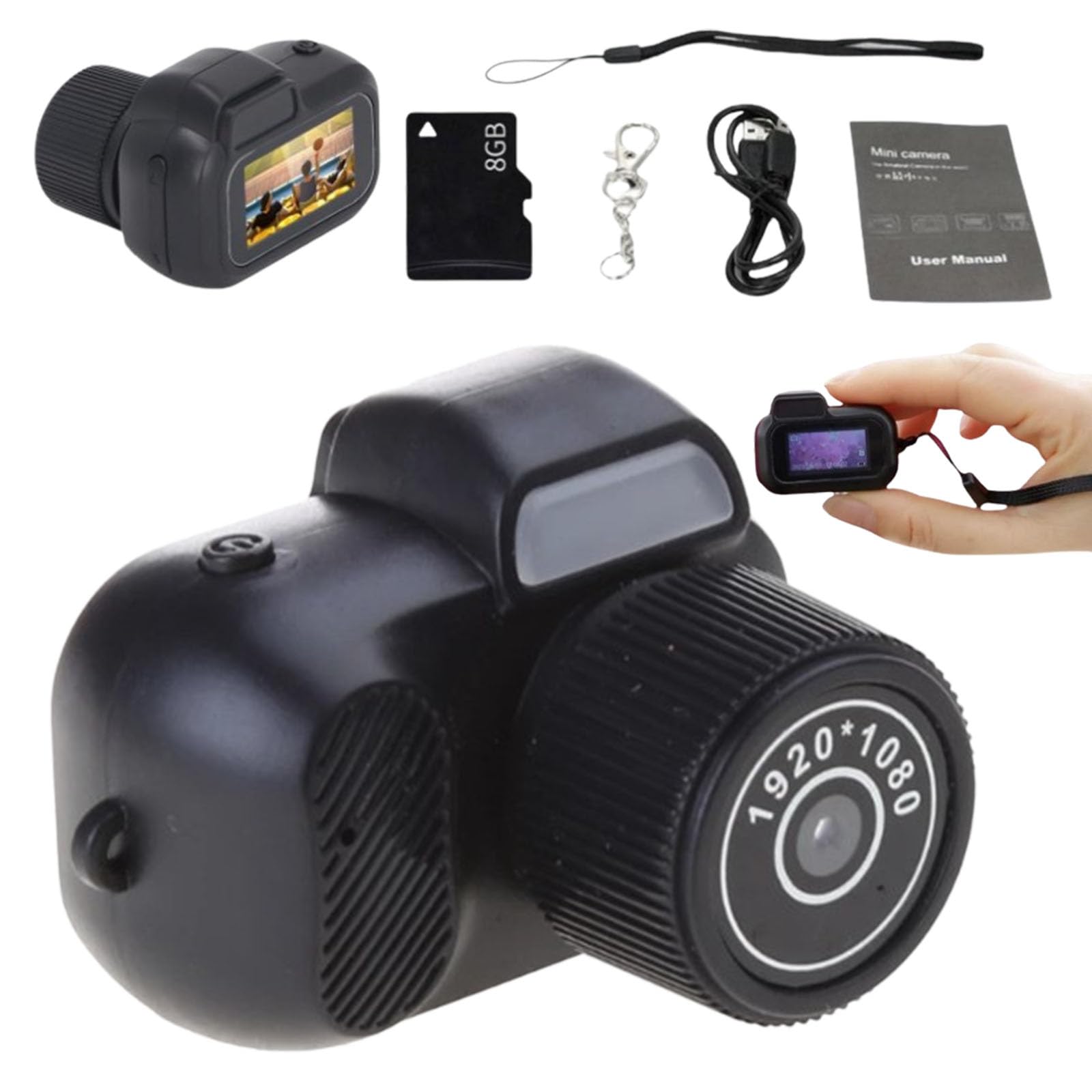 2024 Mini Keychain Camera - Portable Retro Travel Camera with 100 Min Battery Life, HD Video for Students, Outdoor Adventures & Daily Vlogging (1PCS)
