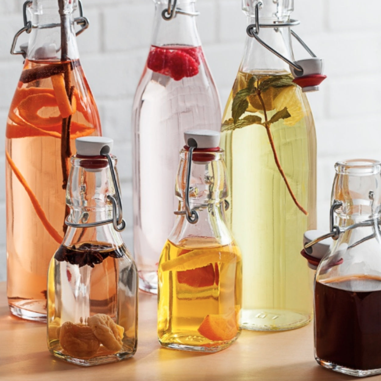 Trudeau 4.25 Oz Swing Top Glass Bottle - Perfect for Homemade Kombucha, Cold Brew Coffee & Craft Cocktails - Leak Proof & Reusable Storage Container