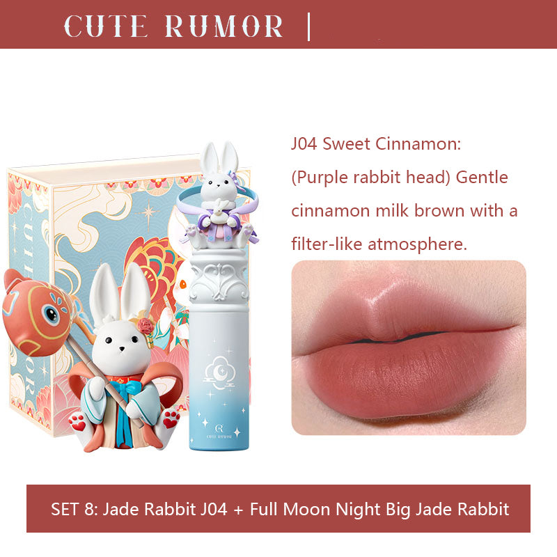 CuteRumor Mid Autumn Jade Rabbit Lipstick - Moisturizing Matte Lipstick with Long Lasting Wear, Perfect for Fall Makeup and Gift Giving