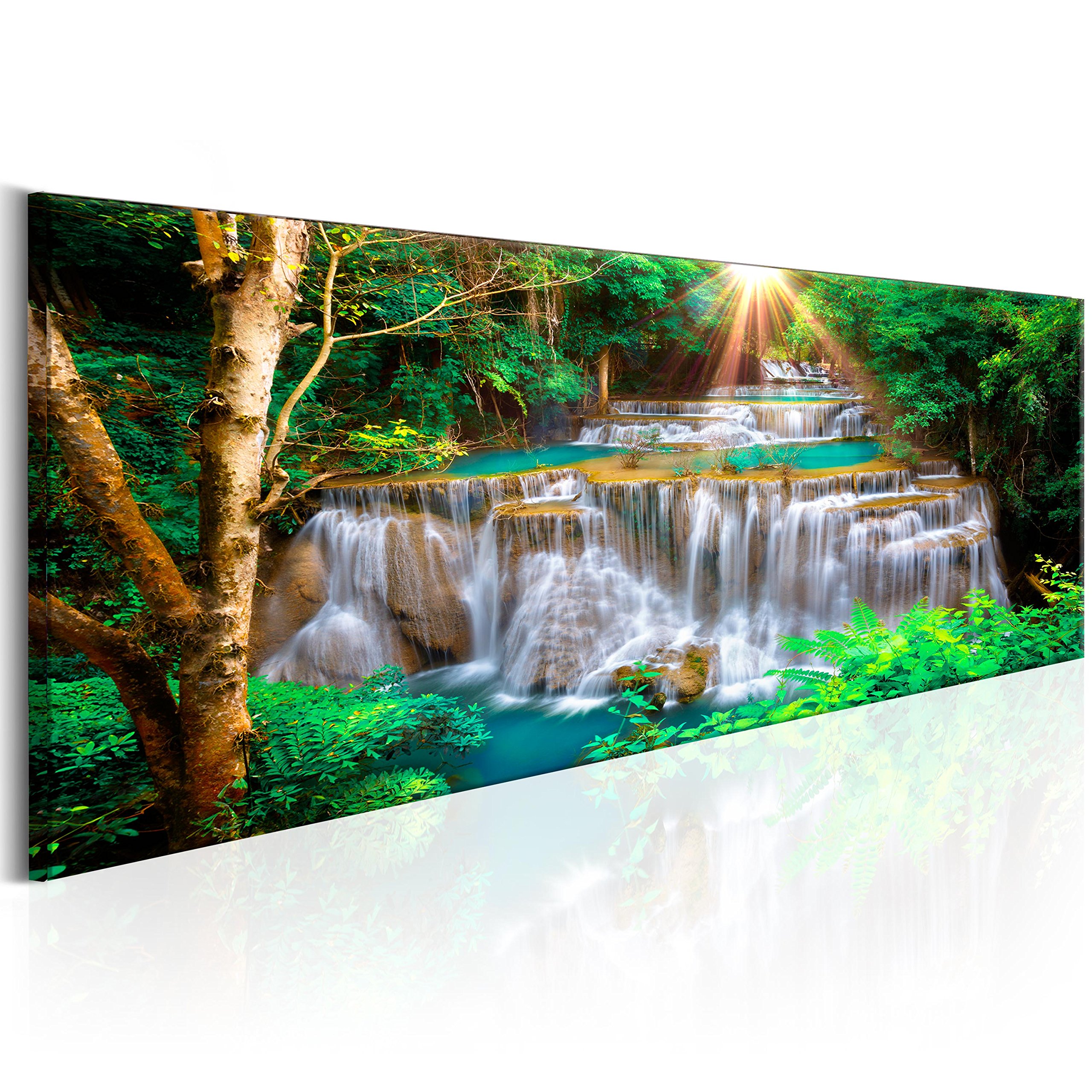 Artgeist Acoustic Canvas Wall Art Print - 47x16 Inch Waterfall Soundproofing Picture with Acoustic Foam for Home & Office Decor | Noise Reduction Wall Art for Living Room, Bedroom, Studio