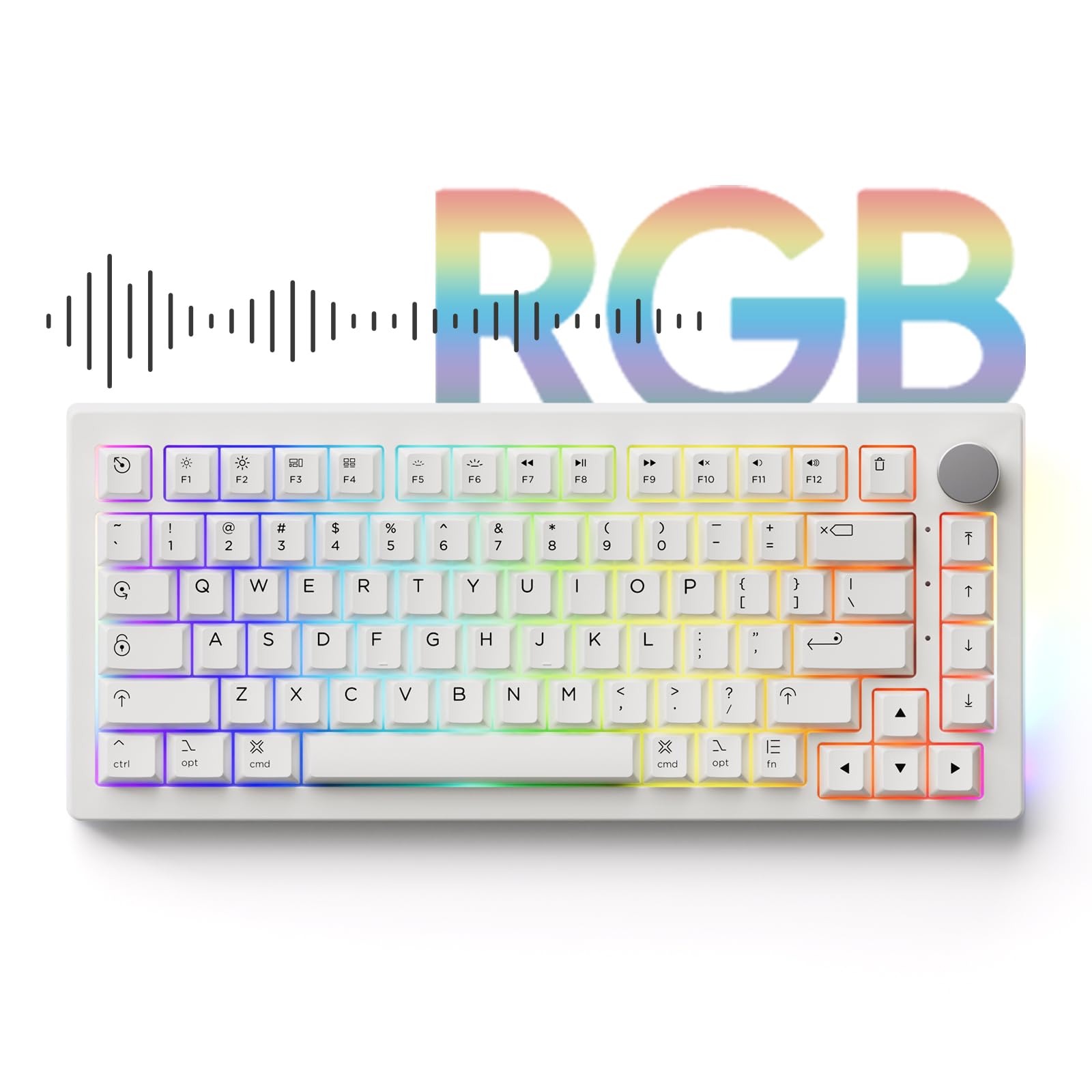 Akko 5075B Plus Air 75% Wireless Mechanical Keyboard - Hot Swappable RGB Backlit, Bluetooth/Wired Gaming Keyboard with PBT Dye-Sub Keycaps for Mac/Windows (V3 Piano Pro Switch) - Perfect for Office Work, Typing & Competitive Gaming
