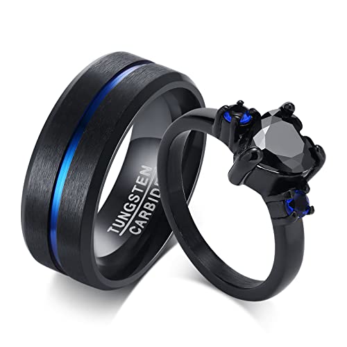 B01. A Pair Ring-Custom-Tungsten Style 2