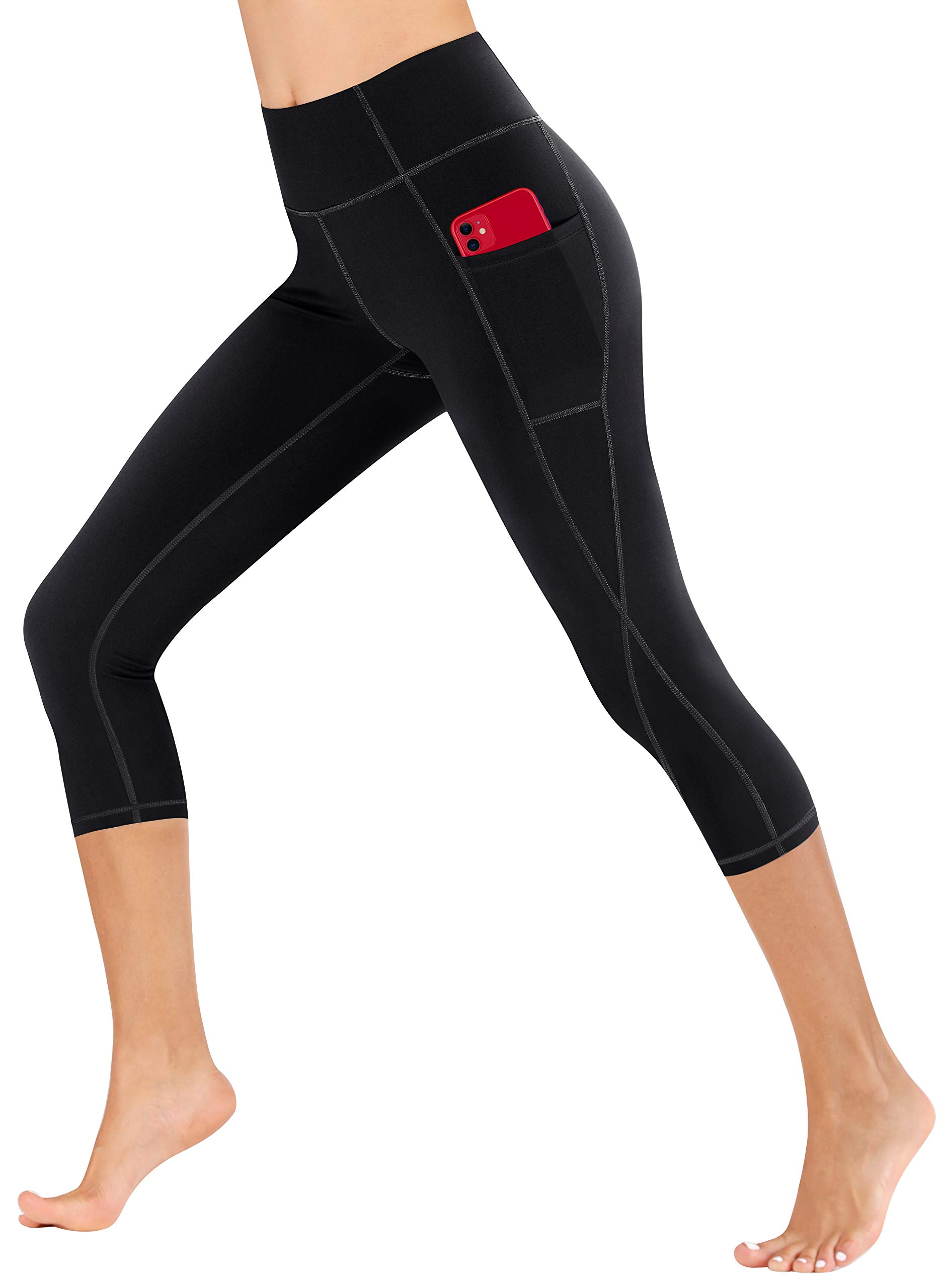 Healthyoga Women's High Waist Yoga Pants with Pockets - Breathable Workout Leggings for Gym, Running, Pilates & Lounge Wear