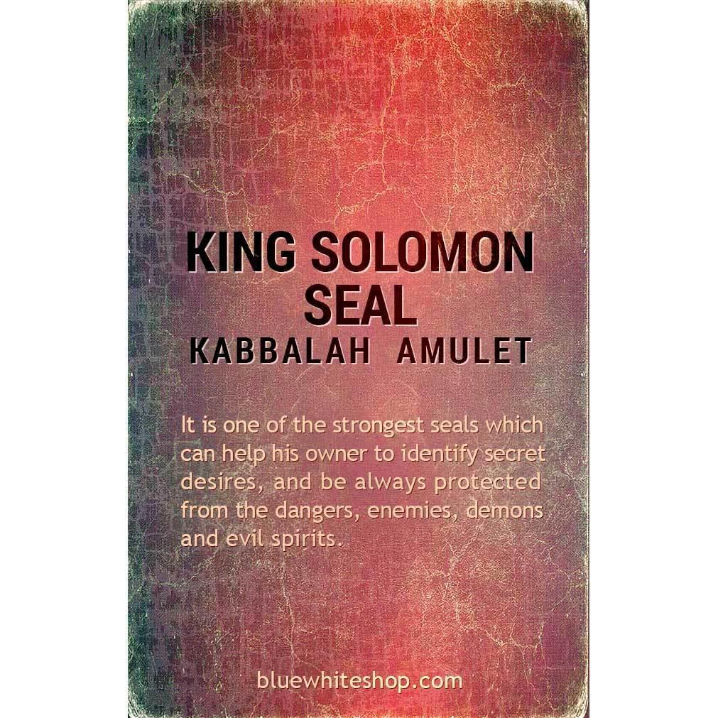 King Solomon Seal Pendant Necklace - Protection Against Evil Eye - Spiritual Jewelry for Men & Women - Perfect for Meditation, Prayer & Daily Wear