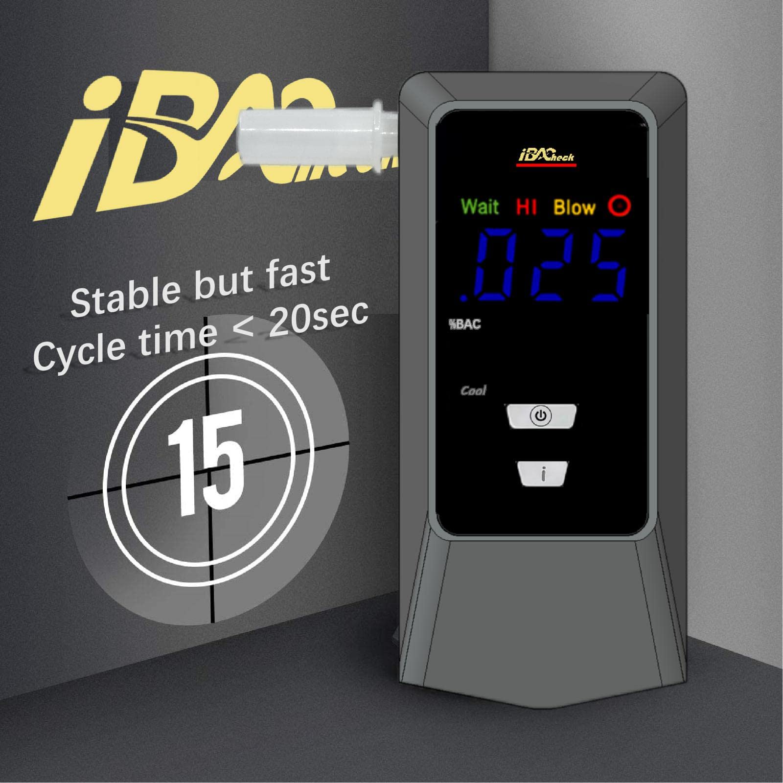 Professional Breathalyzer with Auto Flow Detection & Self-Cleaning - 10 Test Memory, LED Backlit Display for Night Use - Perfect for Personal Alcohol Testing, Workplace Safety & Law Enforcement Scenarios