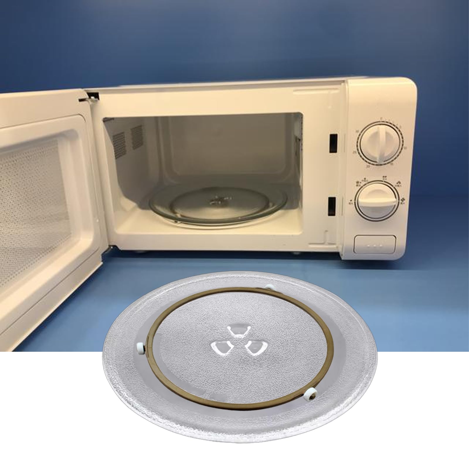 7.45 Inch Microwave Turntable Ring Replacement - Glass Plate Tray Support Holder with 14mm Roller Height - Compatible with Most Microwave Ovens - Perfect for Smooth Rotation of Glass Turntables in Home Kitchens