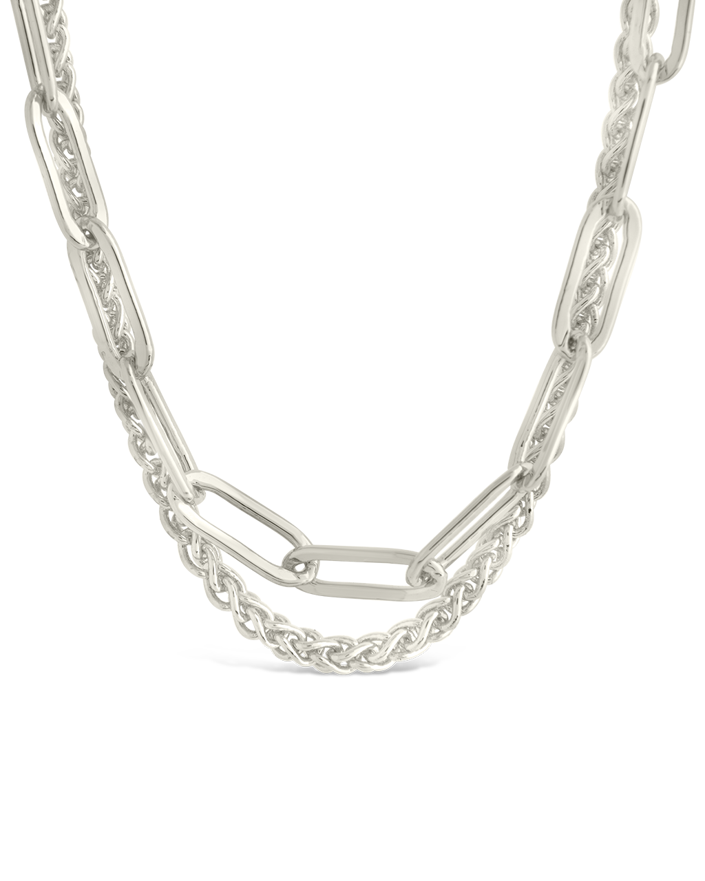 Emery Paperclip & Curb Chain Layered Necklace for Women - Trendy Gold & Silver Layered Necklace Set - Perfect for Everyday Wear, Office, Date Night & Gift Giving