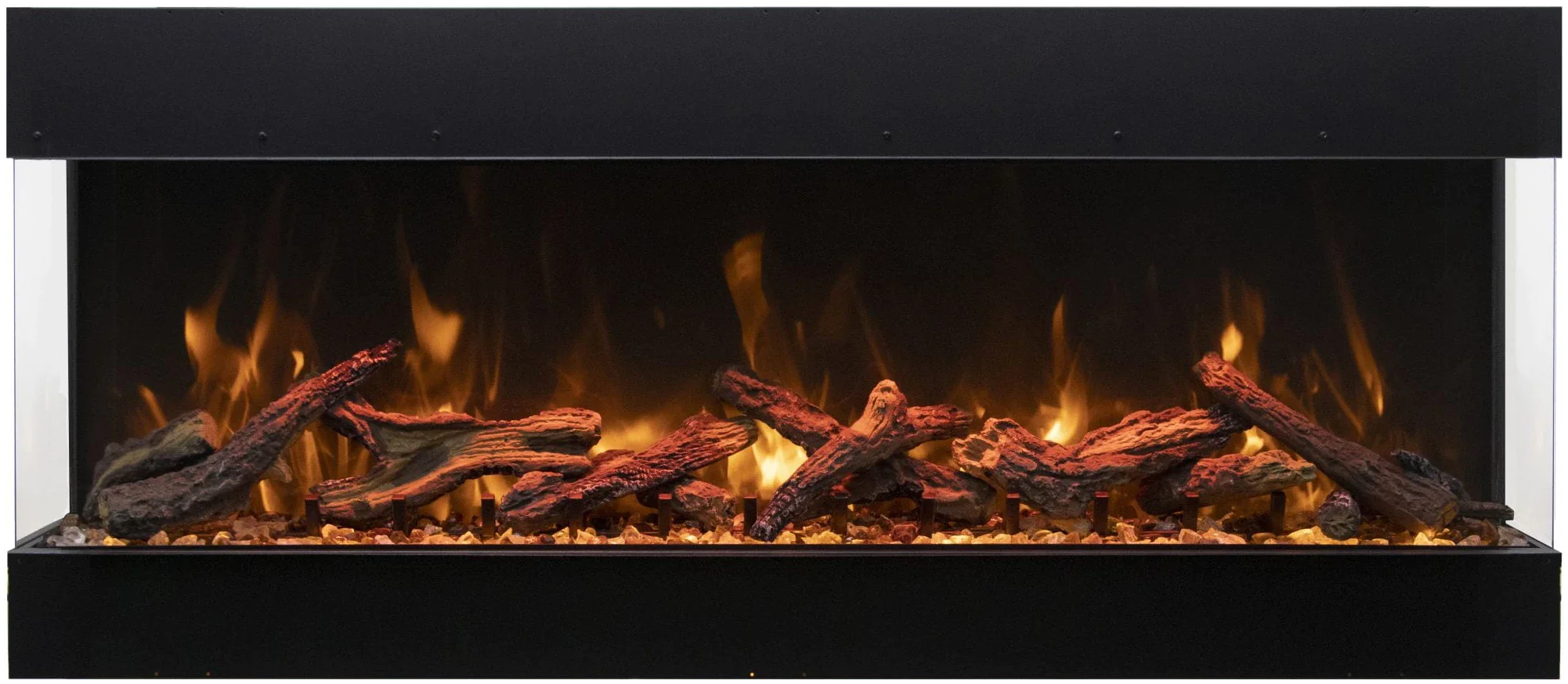 Amantii TRV 55 BESPOKE Tru View 3-Sided Built-In Electric Fireplace - Modern Home Heating Solution for Living Room, Bedroom & Office