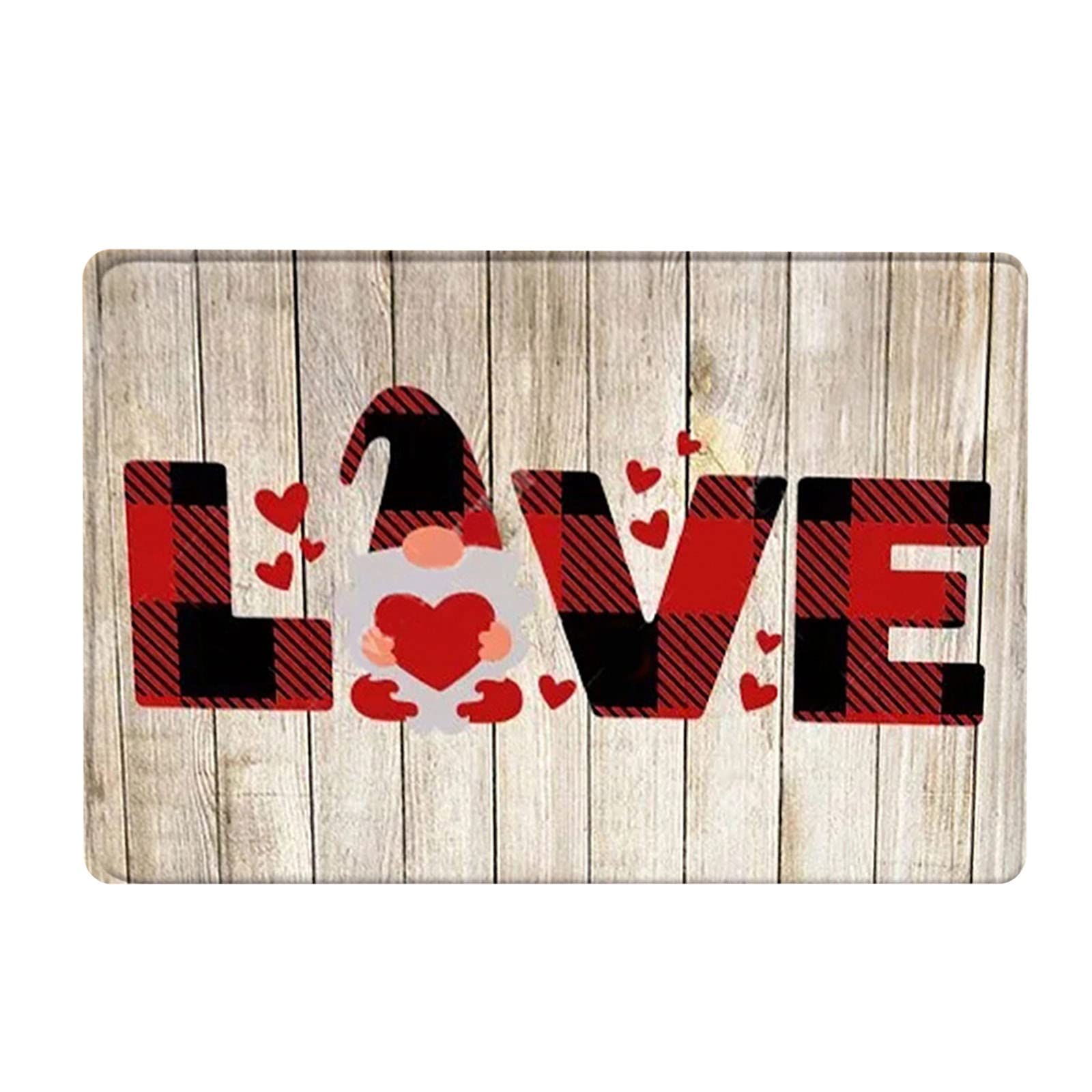 XUnion Valentine's Day Non-Slip Door Mat - Heart Shaped Indoor/Outdoor Welcome Rug for Front Door, Bathroom, Porch & Entryway - Perfect Romantic Home Decor for Couples & Anniversary Gifts