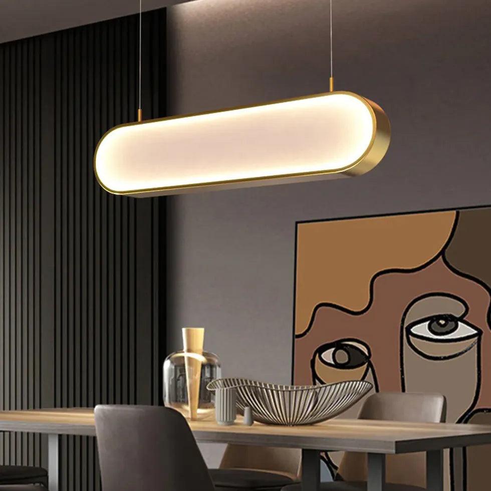 Modern Round LED Pendant Light Fixture - Dimmable Hanging Ceiling Lamp for Kitchen Island, Dining Room & Bedroom Lighting