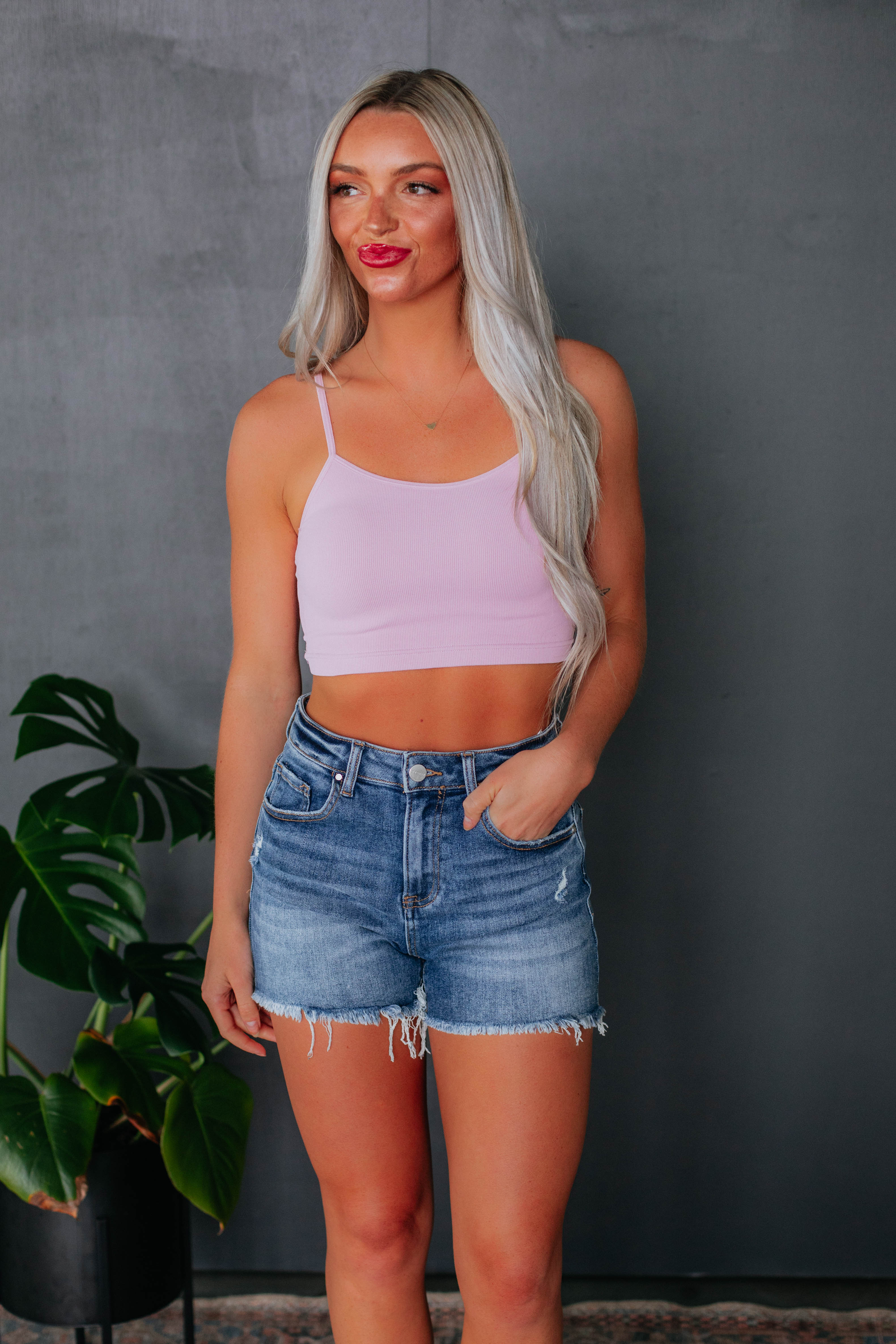 Bradshaw Ribbed Tank Top for Women - Soft Lilac Sleeveless Shirt | Casual Wear, Layering, Summer Outfits