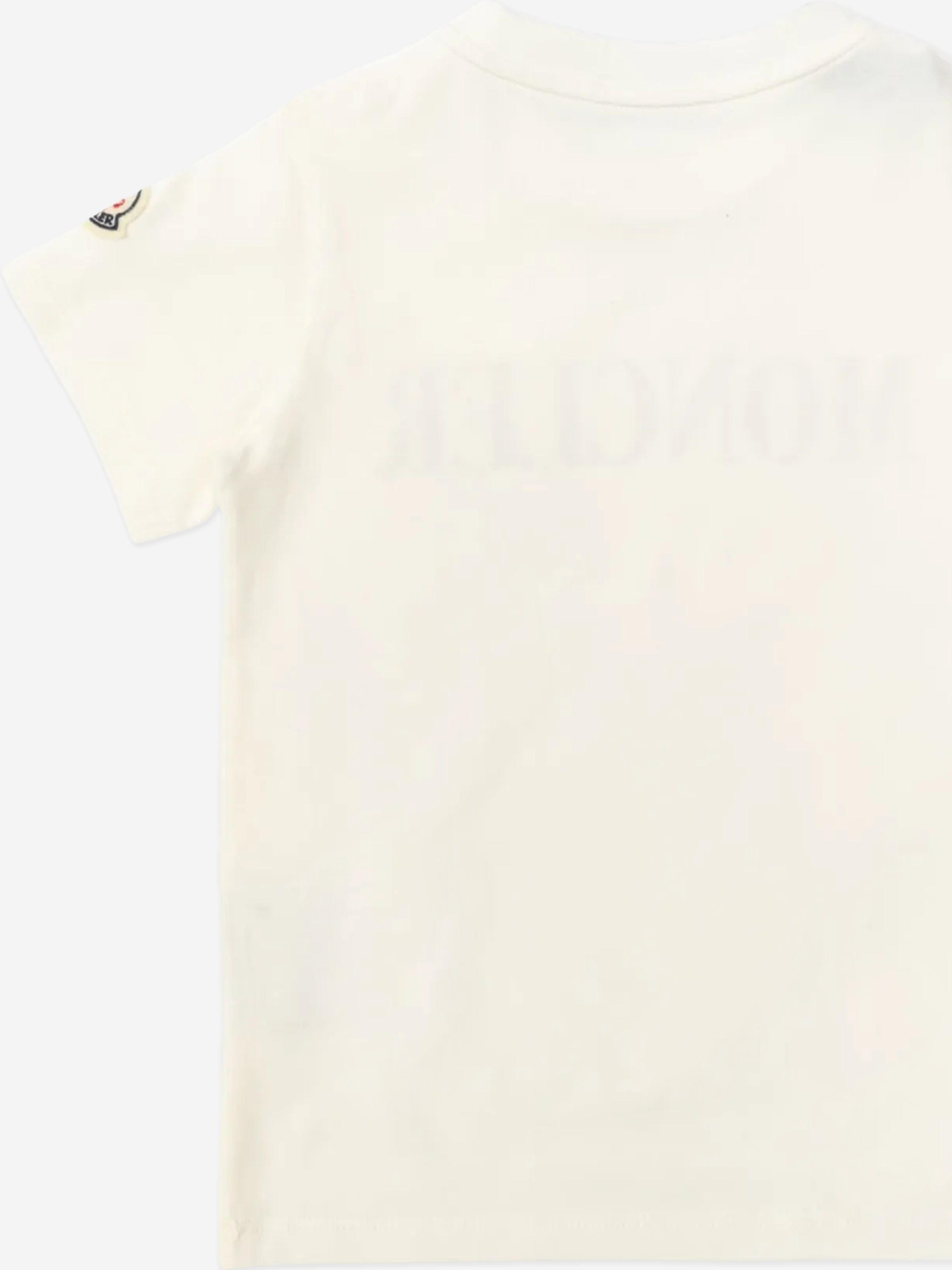 Baby Boys White Logo T-Shirt - Soft Cotton Short Sleeve Tee for Toddlers | Perfect for Playdates, Family Photos & Everyday Wear