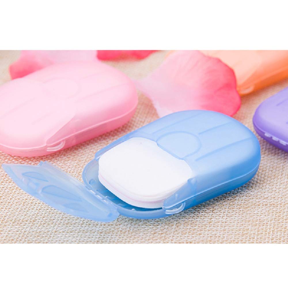 MAPPERZ Travel Paper Soap Strips - Portable Disposable Foaming Hand Washing Sheets for Camping, Hiking & Outdoor Activities - Compact & Easy to Carry - Multi-Color Pack of 4 Boxes
