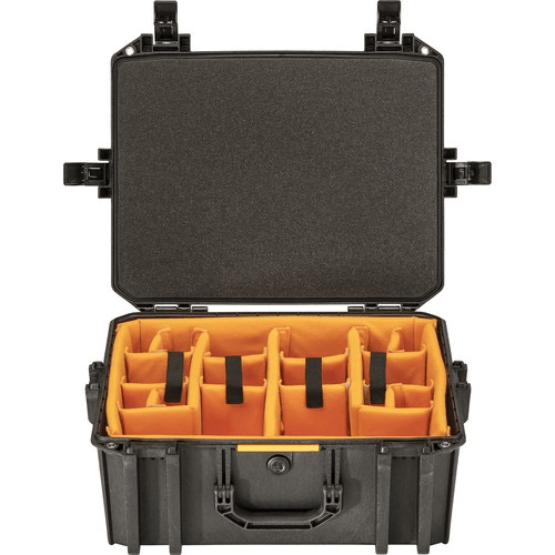 Pelican Vault V550 Standard Equipment Case with Lid Foam and Dividers - Heavy Duty Waterproof Protective Storage Box for Tools, Electronics, Cameras - Perfect for Travel, Outdoor Adventures & Professional Use