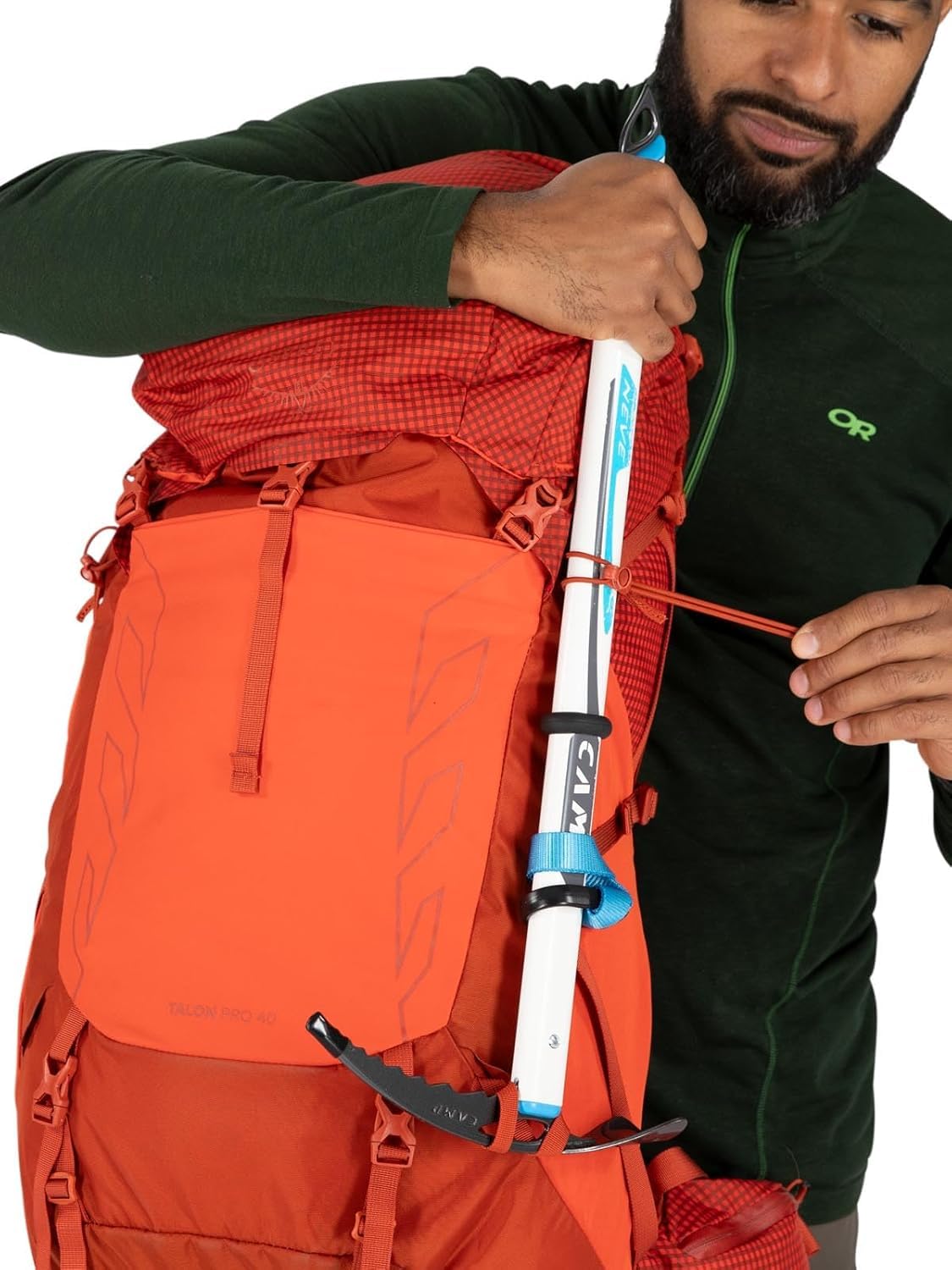 Osprey Talon Pro 40L Men's Hiking Backpack with Hipbelt - Lightweight Trekking Pack for Outdoor Adventures, Mars Orange, S/M - Perfect for Day Hikes, Camping & Travel Gear